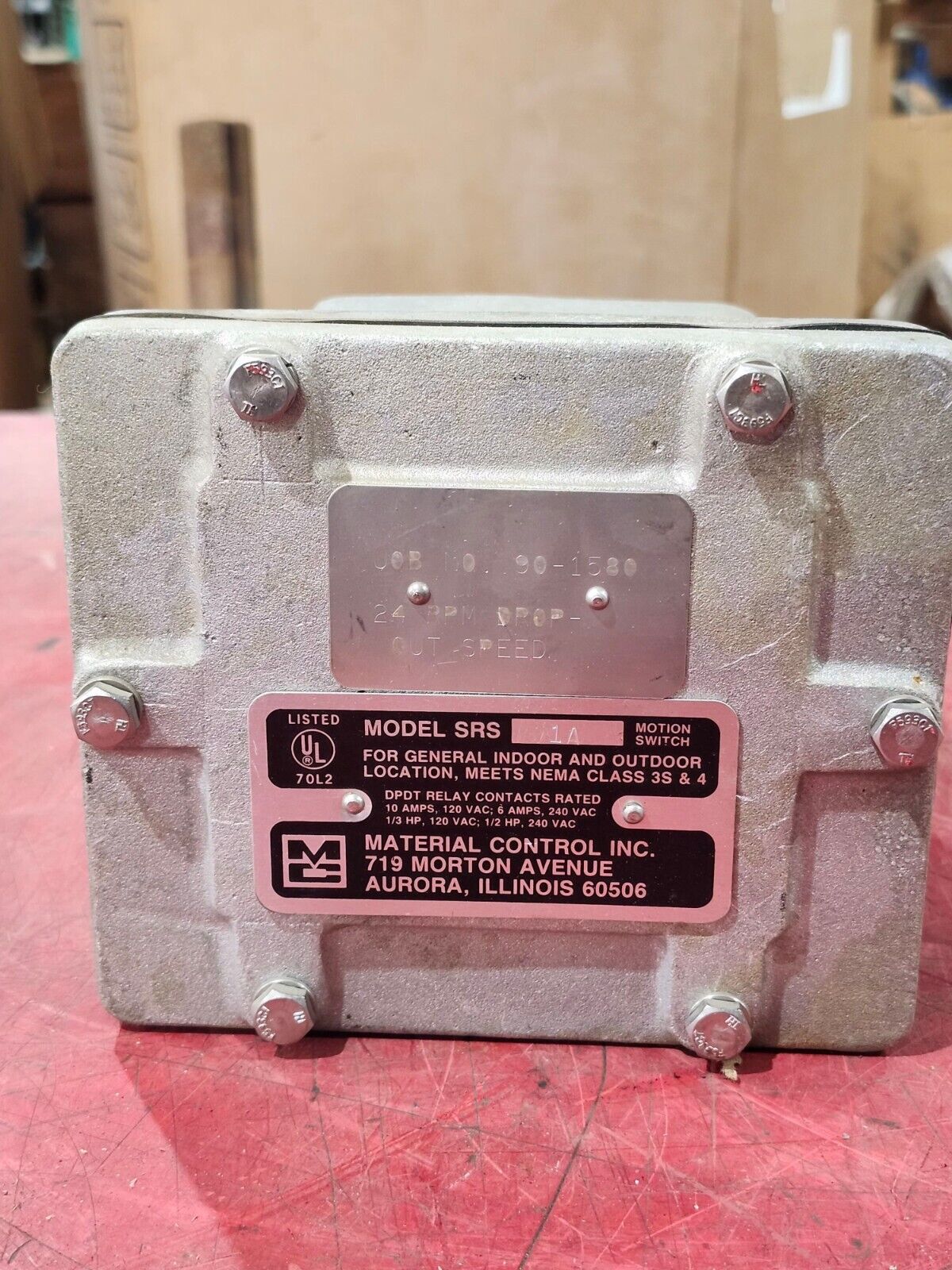 NEW MATERIAL CONTROLS INC. MOTION SWITCH SRS1A