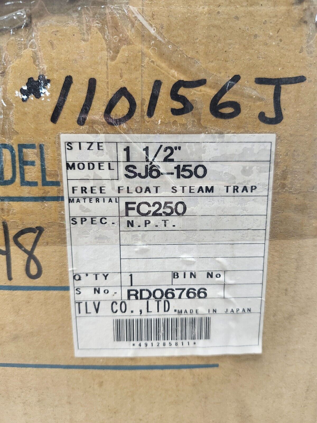 NEW IN BOX TLV FREE FLOAT STEAM TRAP SJ6-150