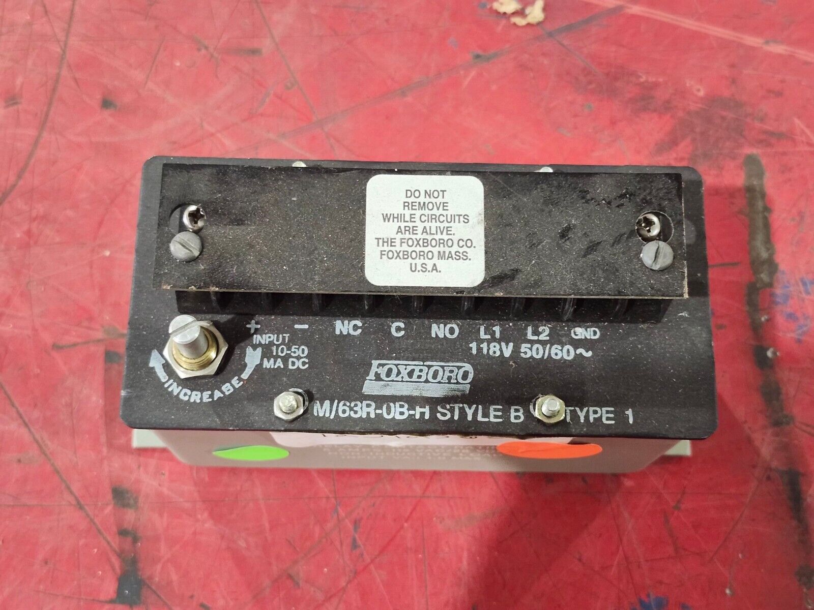 USED FOXBORO RELAY MODULE M/63R-0B-H STYLE B TYPE 1