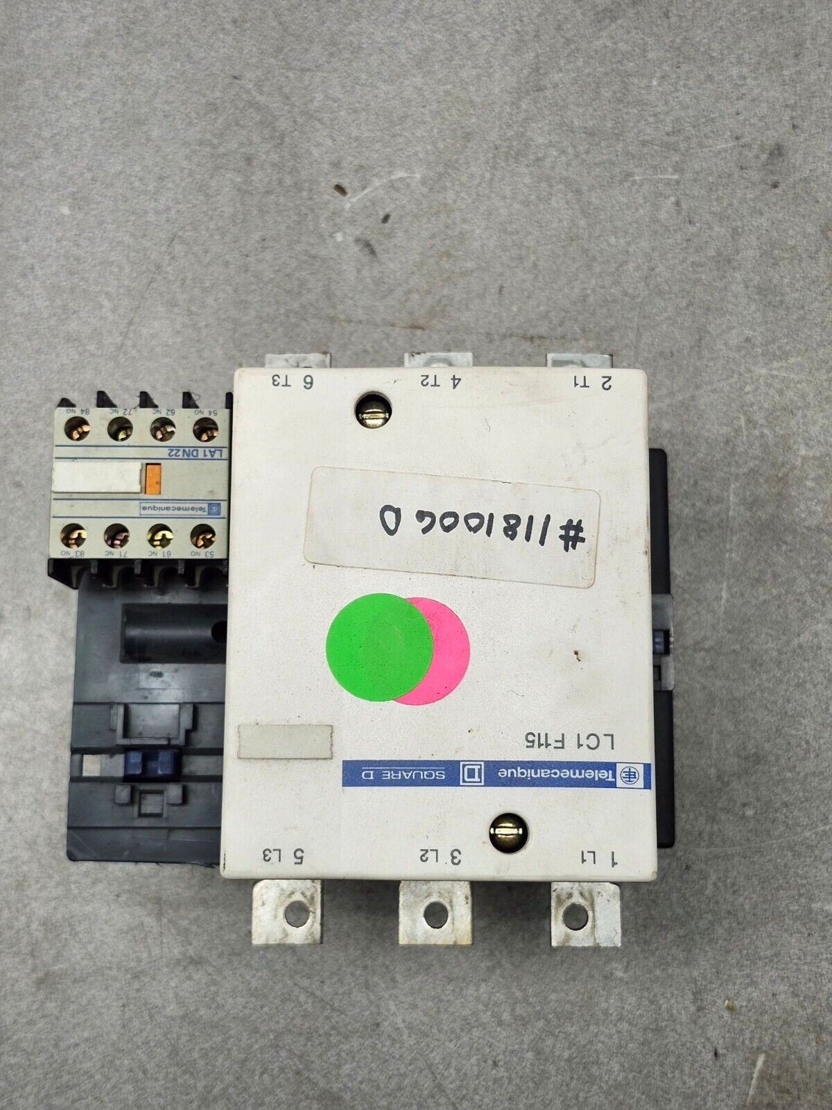 USED Schneider Electric Magnetic Contactor 3 Poles 24 to 575V AC, 115A LC1F115