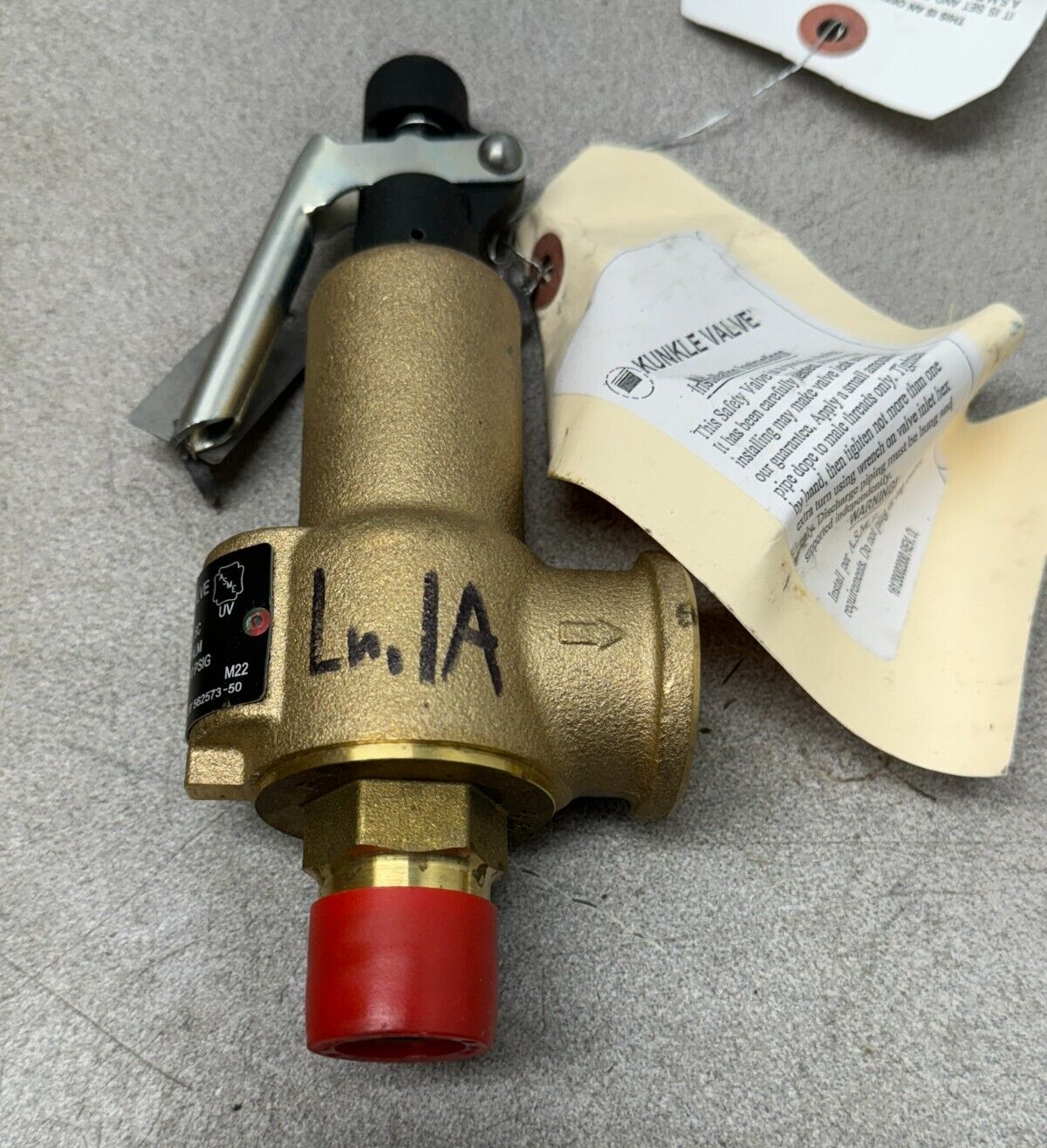 NEW KUNKLE 3/4" SAFETY RELIEF VALVE 30 PSIG. 6010EDM01ALM