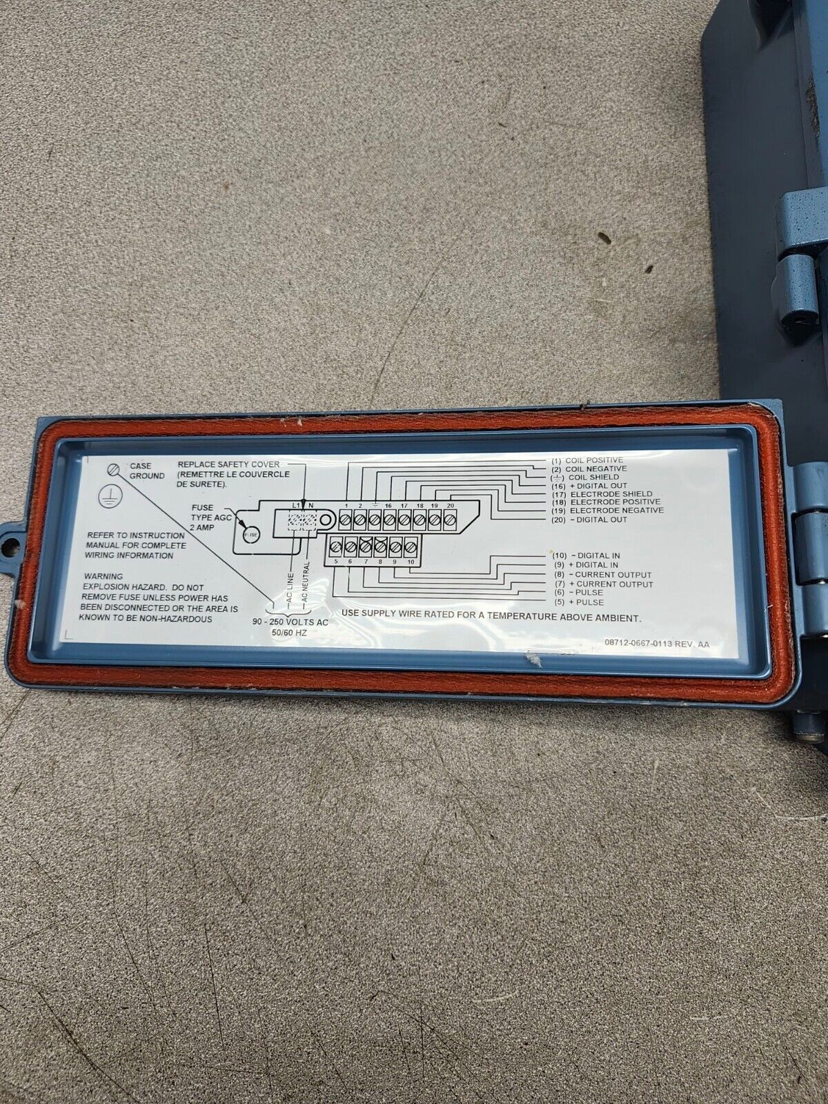 USED ROSEMOUNT MAGNETIC FLOWMETER TRANSMITTER 8712DR12N5M1