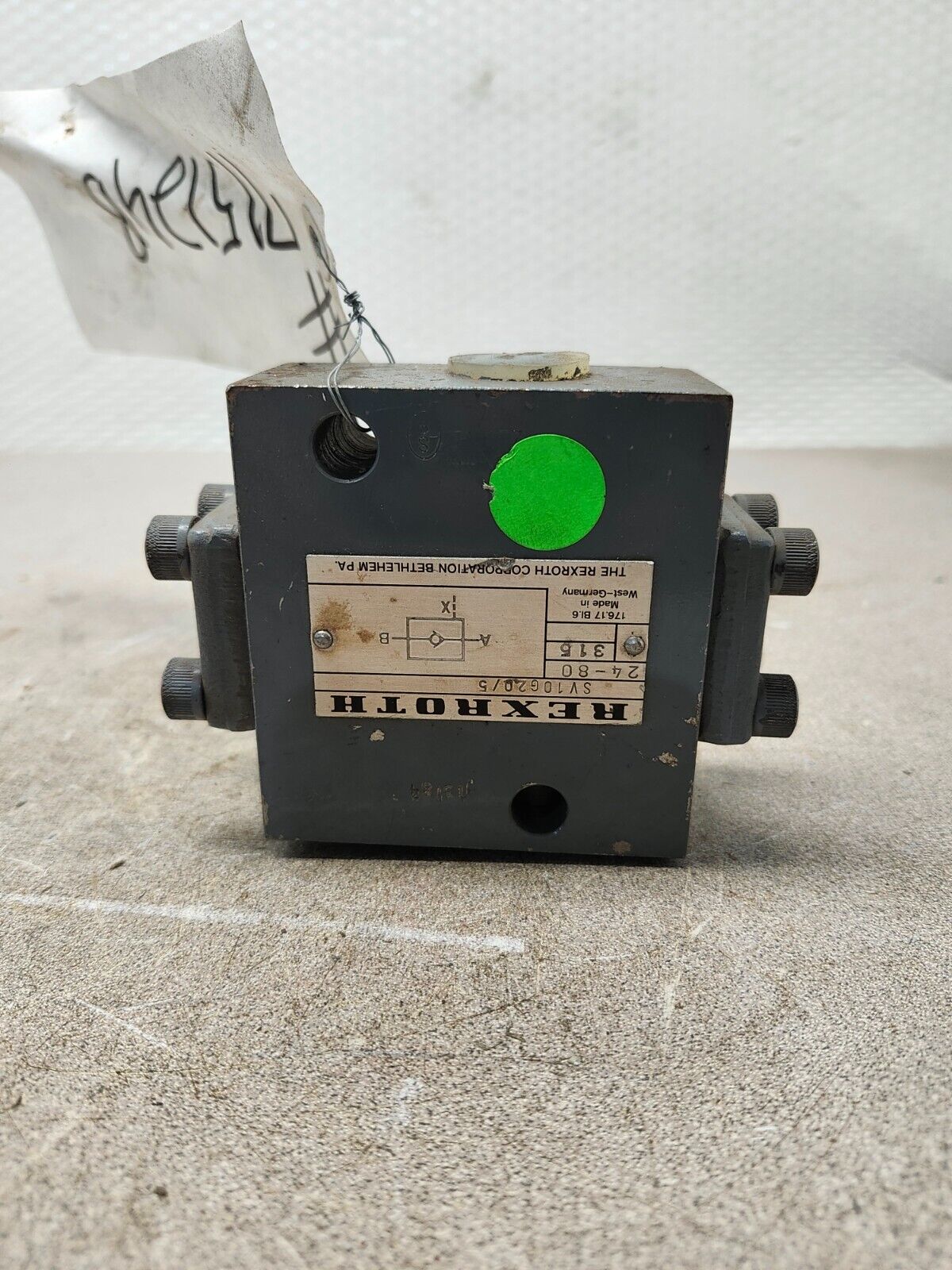 USED REXROTH HYDRAULIC BLOCK SV10G20/5