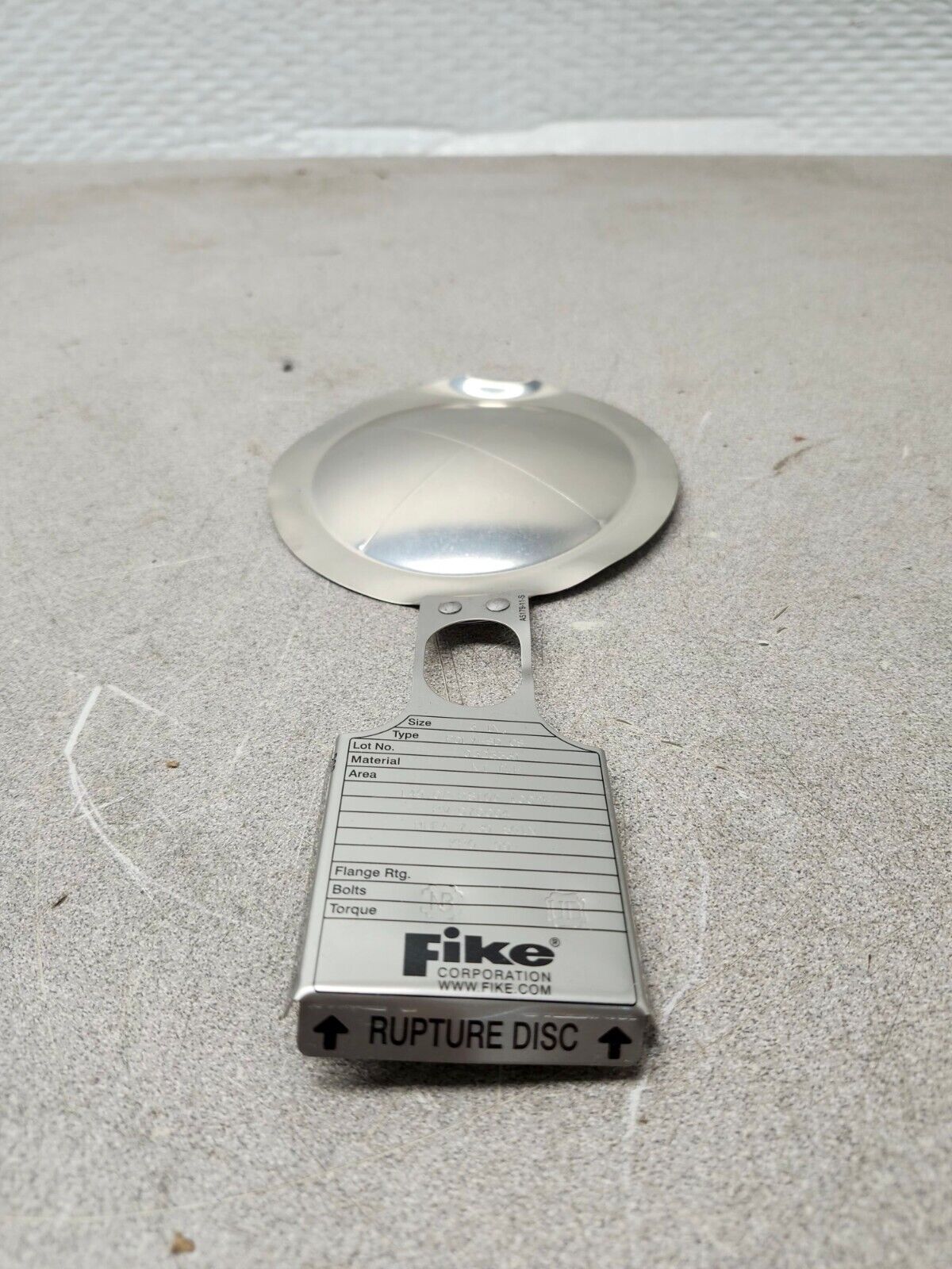 NEW FIKE RUPTURE DISK MNFA 7.39 SQINKRG.99 3" TYPE POLY-SD CS