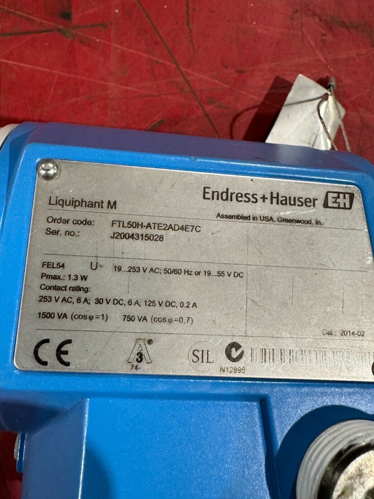 USED ENDRESS + HAUSER Vibronic Point level detection Liquiphant FTL50H-ATE2AD2E7