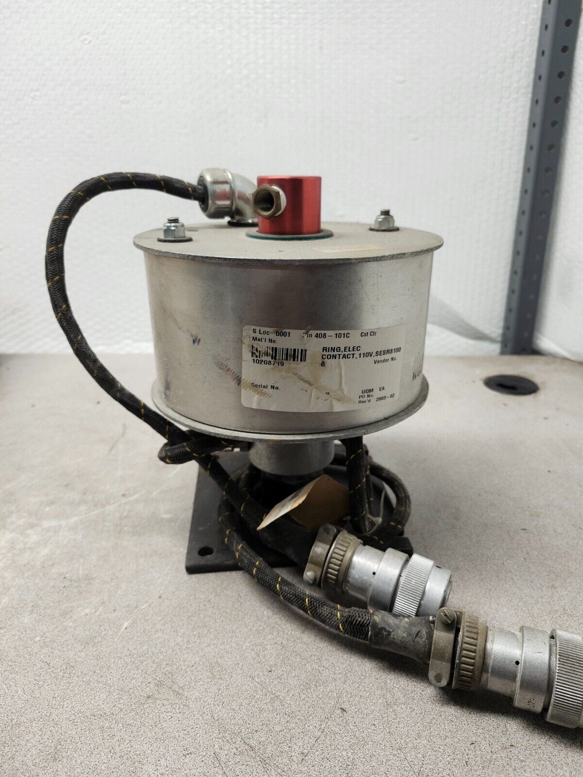 USED UNITED EQUIPMENT RING, ELEC CONTACT 110V SESR8100