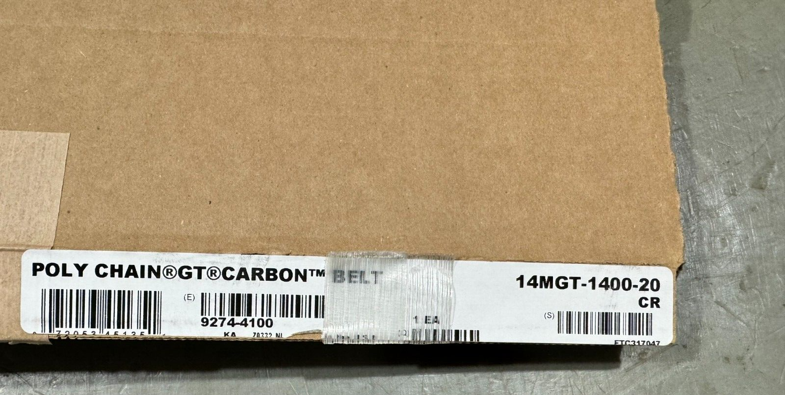 NEW IN BOX GATES POLY CHAIN GT CARBON BELT 14MGT-1400-20