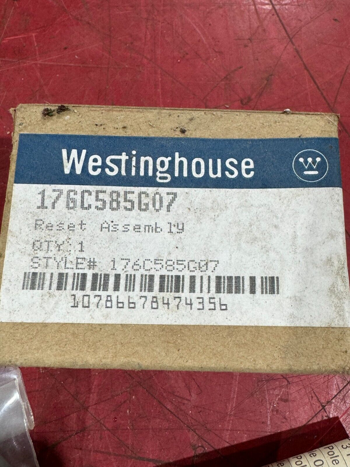 NEW IN BOX WESTINGHOUSE RESET ASSEMBLY 176C585G07