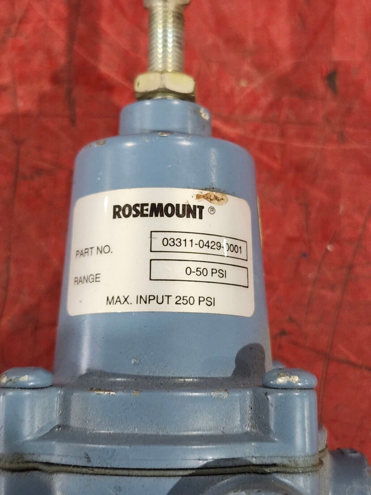 USED ROSEMOUNT PRESSURE REGULATOR 03311-0429-0001