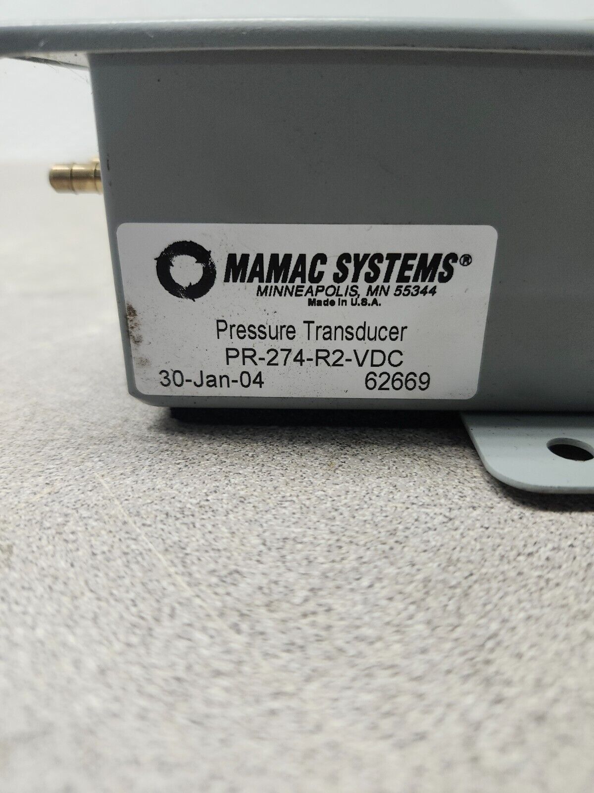 USED MAMAC SYSTEMS PRESSURE TRANSDUCER PR-274-R2-VDC