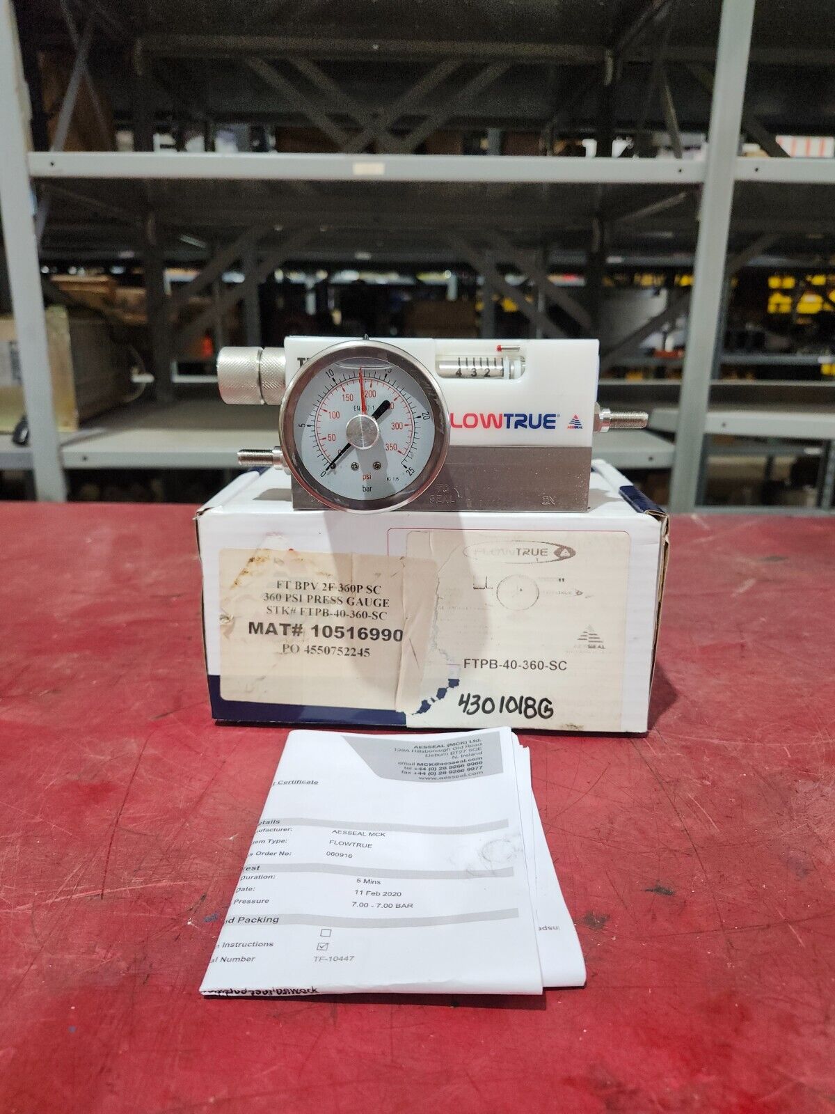 NEW IN BOX AESSEAL Flowtrue FLOW METER FTPB-40-360-SC