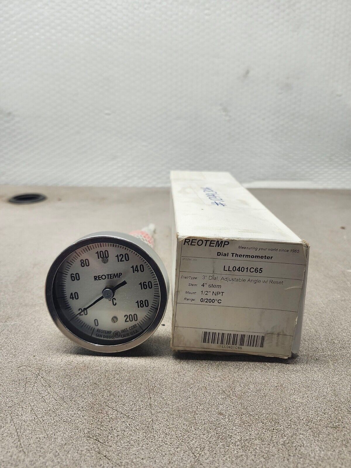NEW IN BOX REOTEMP DIAL THERMOMETER LL0401C47