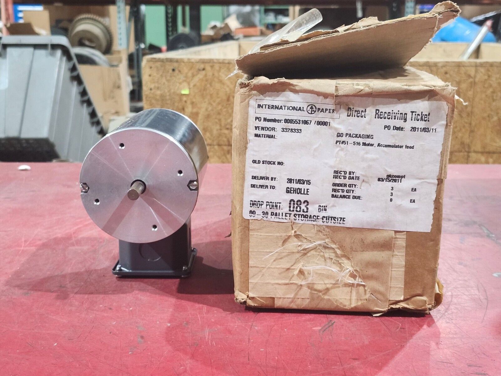 NEW ELECTROCRAFT 1/6HP 230V. 1700RPM MOTOR L-M330-BVL