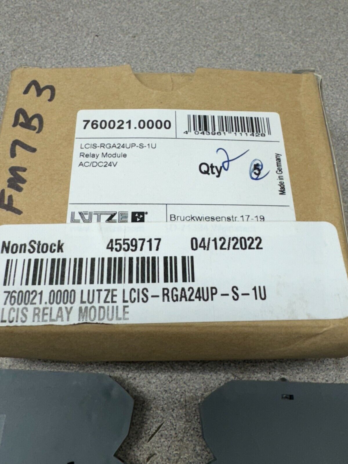 NEW BOX OF 2 LUTZE LCIS RELAY MODULE 760021.0000