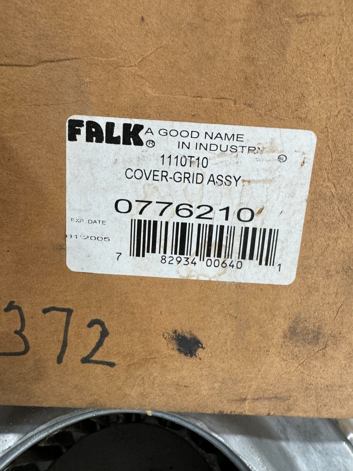 NEW IN BOX FALK 1110T10 COVER-GRID ASSEMBLY 0776210