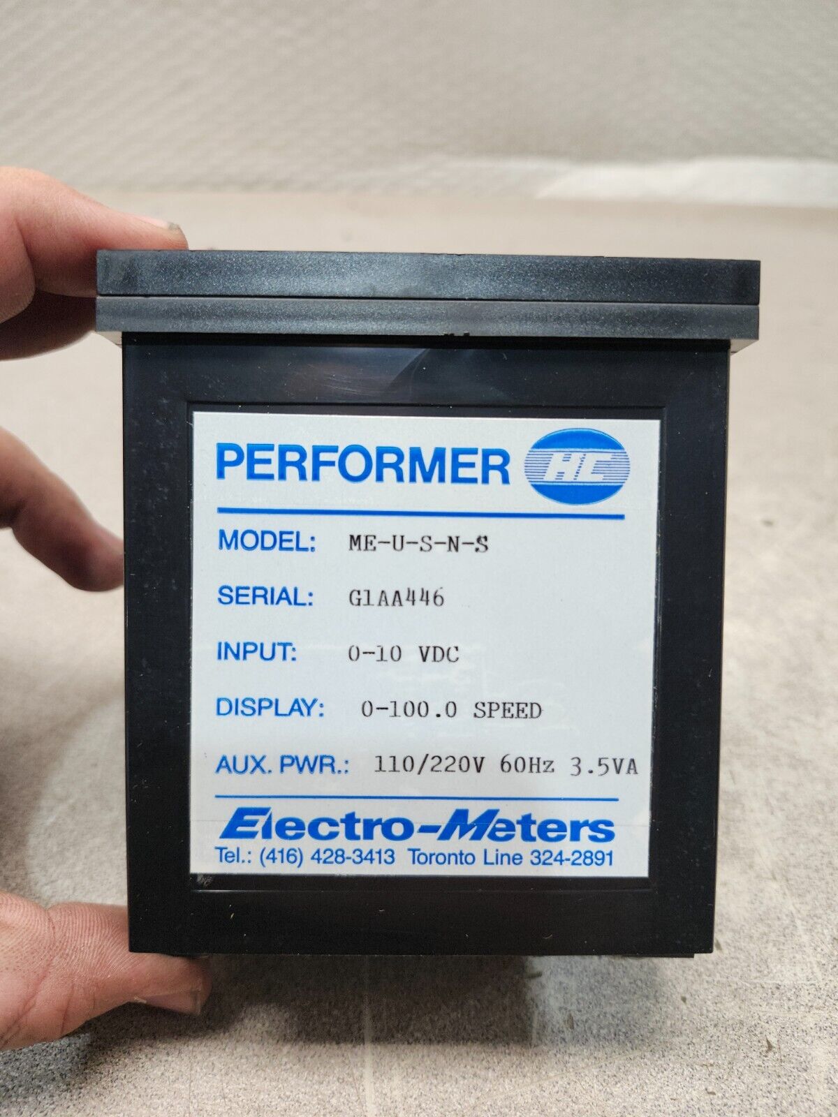 NEW IN BOX ELECTRO METERS SPEED METER ME-U-S-N-S