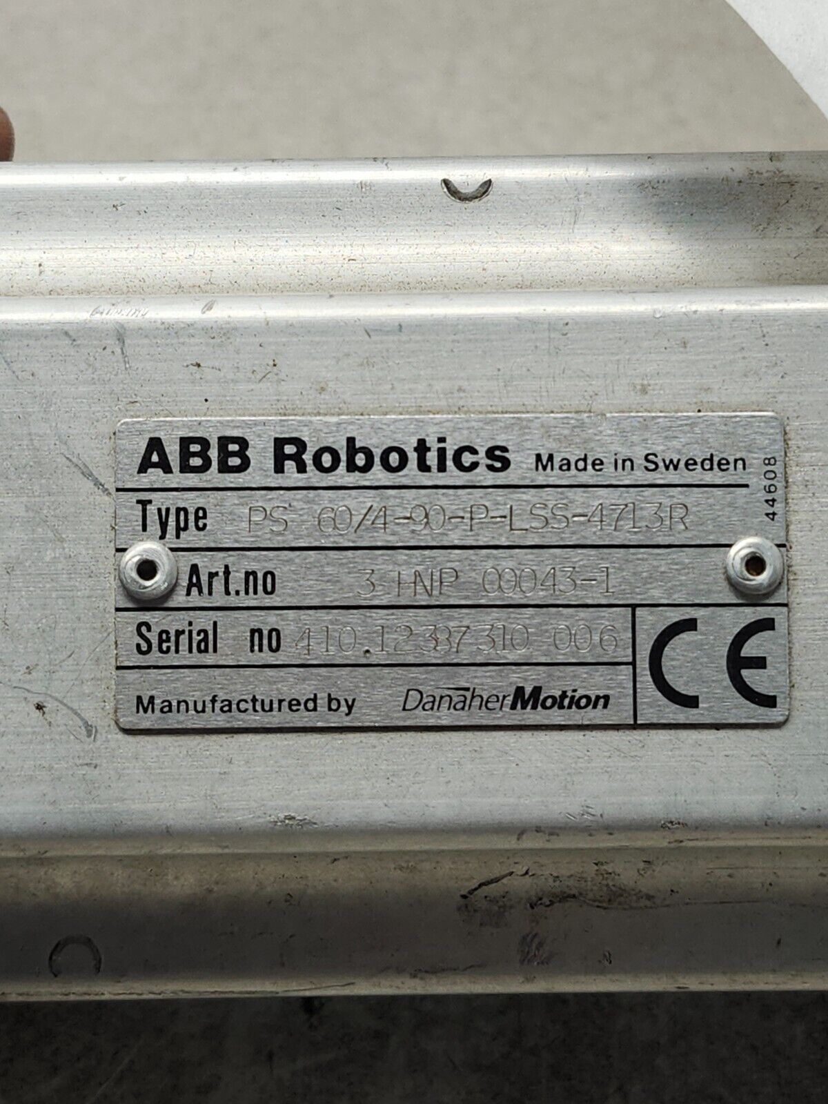 USED ABB ROBOTICS SERVO MOTOR TYPE PS 60/4-90-P-LSS-4713R