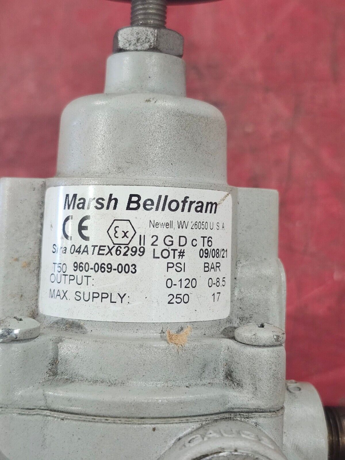 USED MARSH BELLOFRAM 0-120PSI. REGULATOR 04ATEX6299