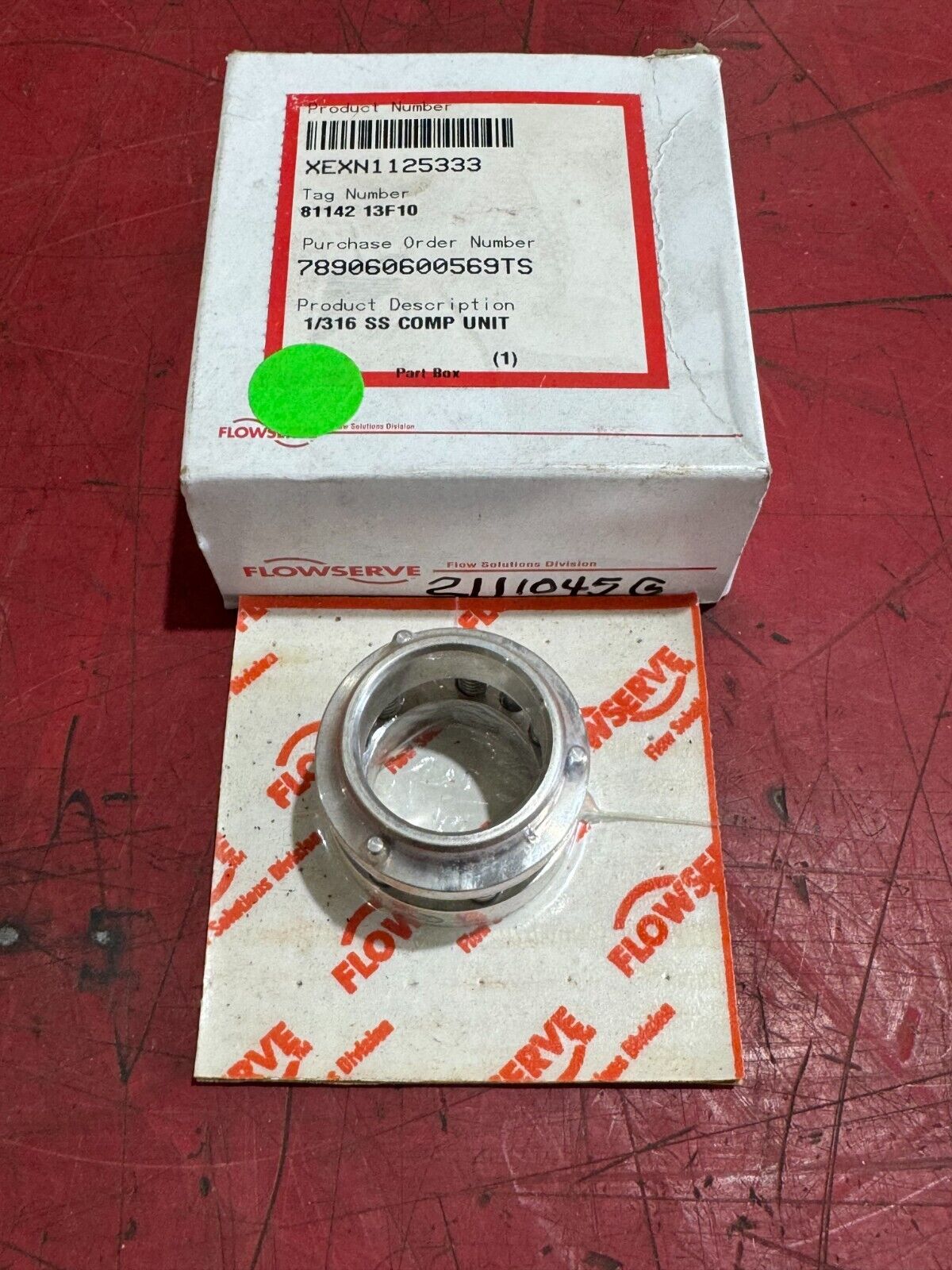 NEW IN BOX FLOWSERVE 1/316 SS COMP UNIT XEXN1125333