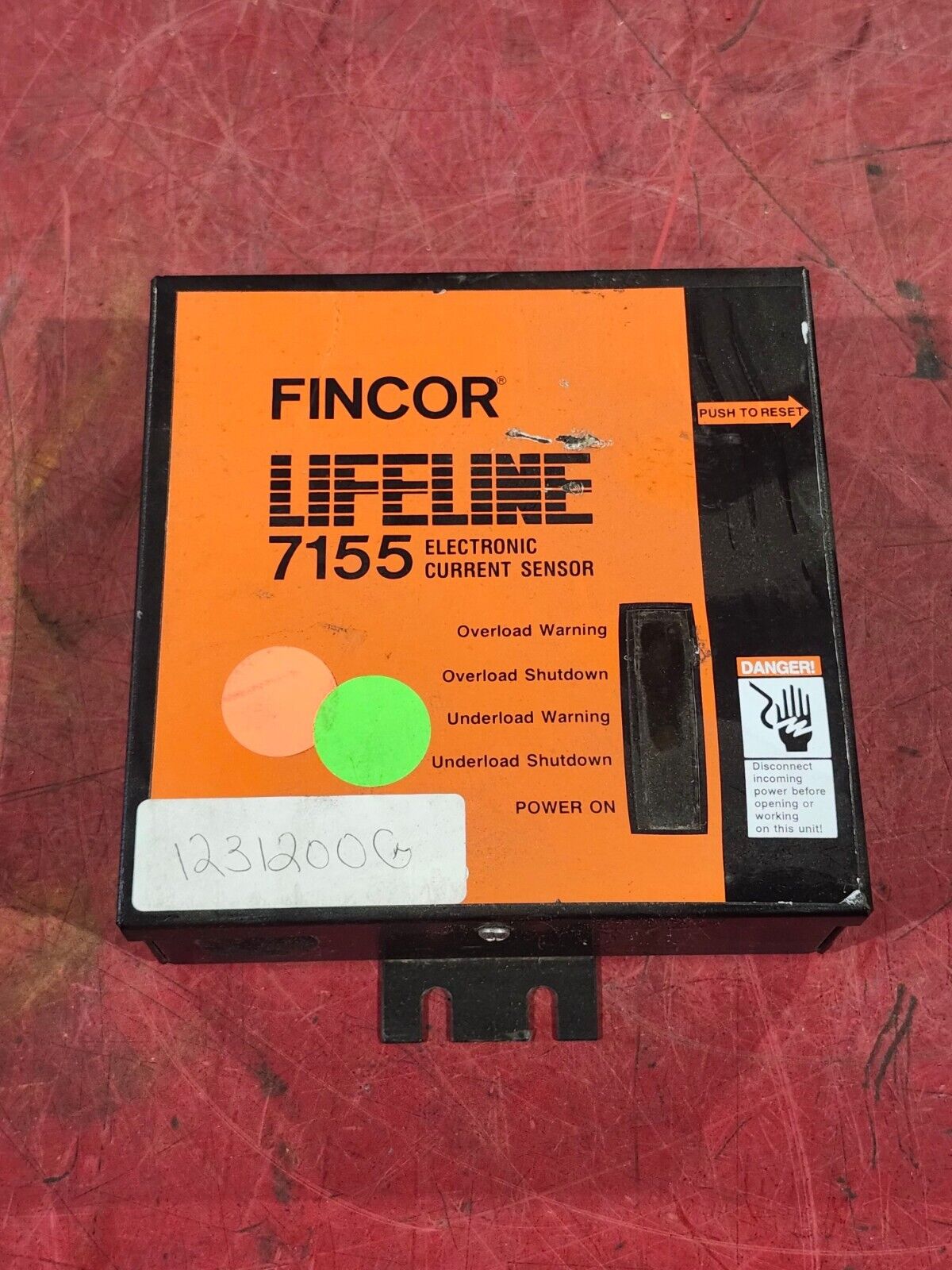 USED FINCOR LIFELINE ELECTRONIC CURRENT SENSOR 7155 2251 REV-C EL