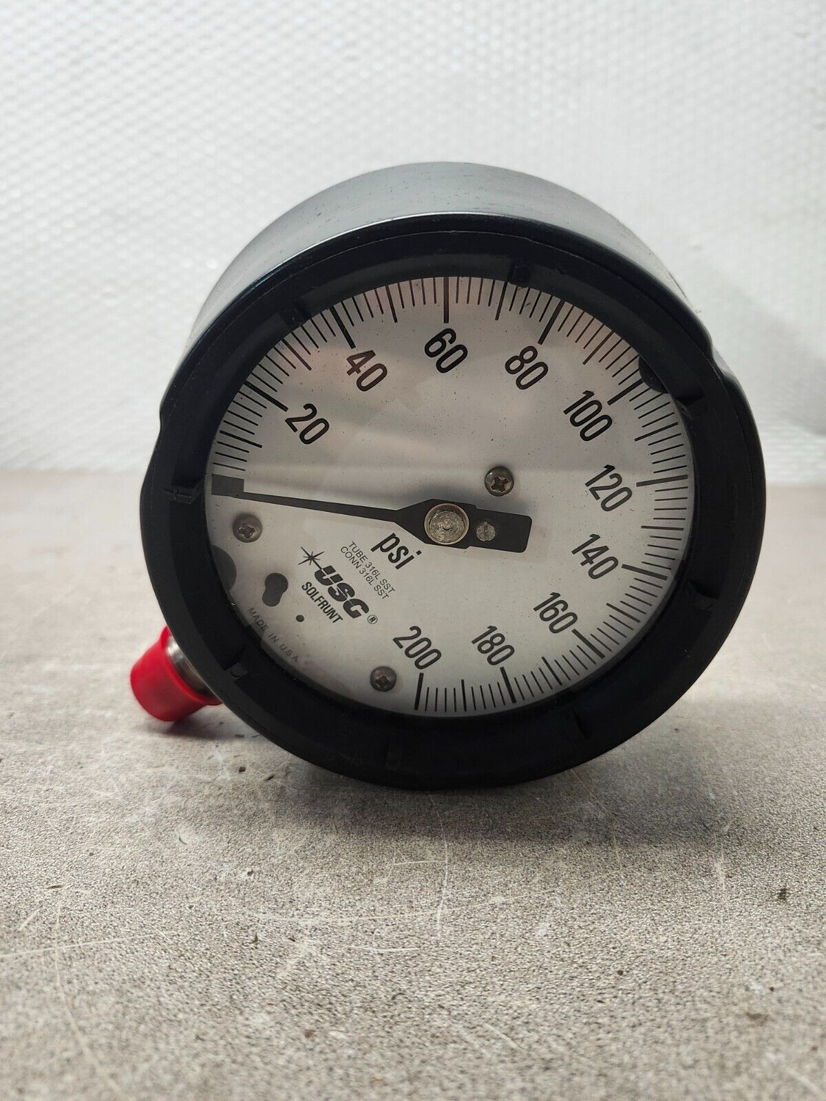 NEW GAGE-IT 4-1/2" 0-200# PRESSURE GAUGE 1/2" CONN. 316SS