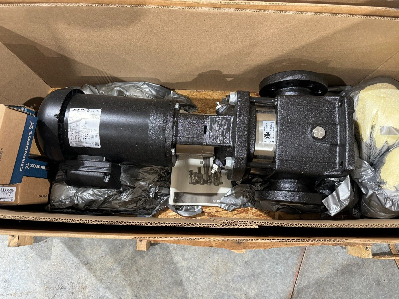 NEW GRUNDFOS PUMP CR102 A-GJ-A-E-HQQE-GX2 WITH 1-1/2HP MOTOR