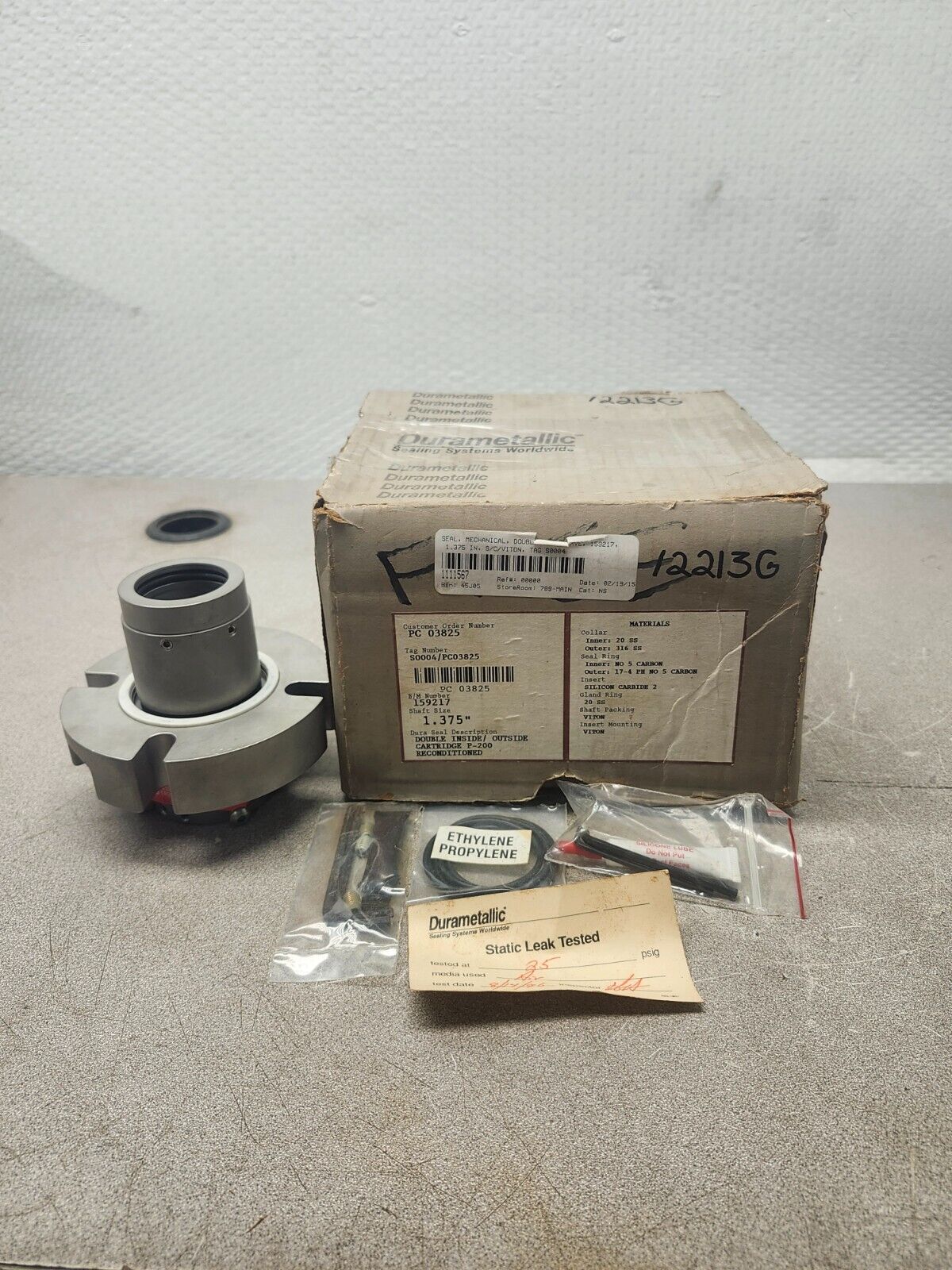 NEW IN BOX FLOWSERVE MECHANICAL SEAL SHAFT SIZE 1.375'' 159217