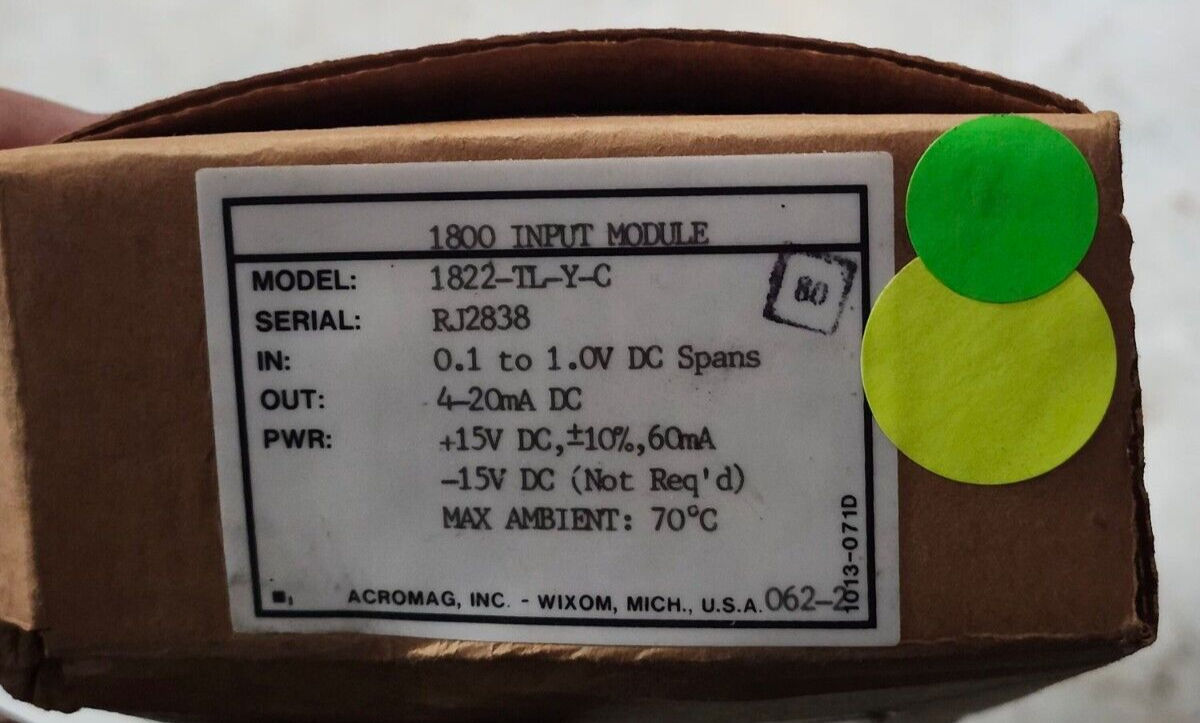 NEW IN BOX CROMAG 1800 INPUT MODULE 1822-TL-Y