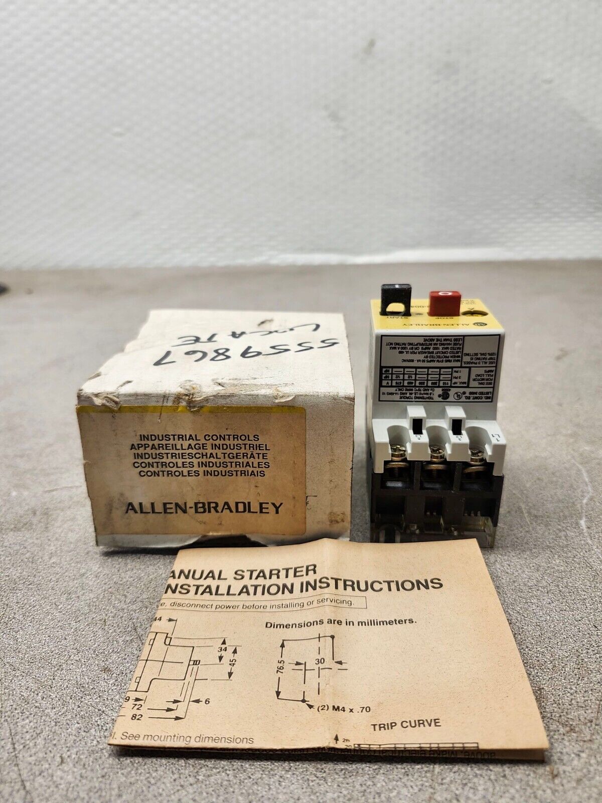 NEW IN BOX ALLEN BRADLEY MOTOR STARTER CIRCUIT BREAKER 140-MN-0040