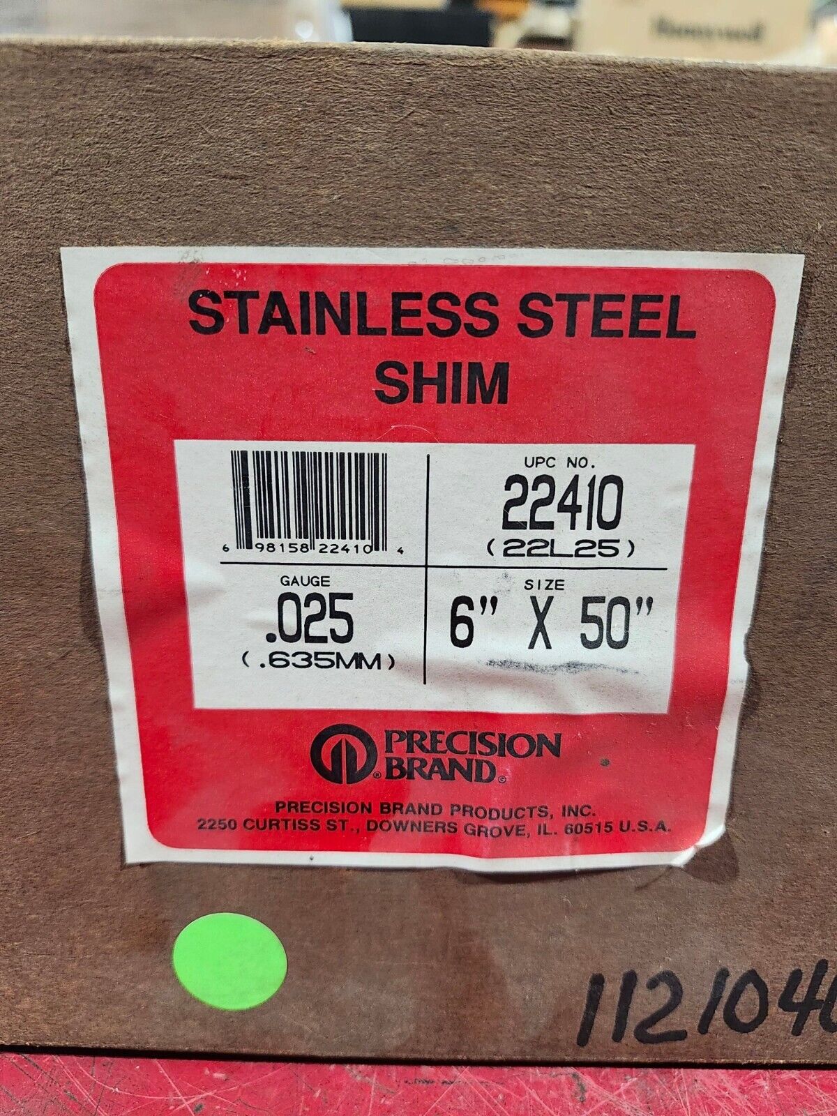 NEW IN BOX PRECISION BRAND STAINLESS STEEL SHIM 22410