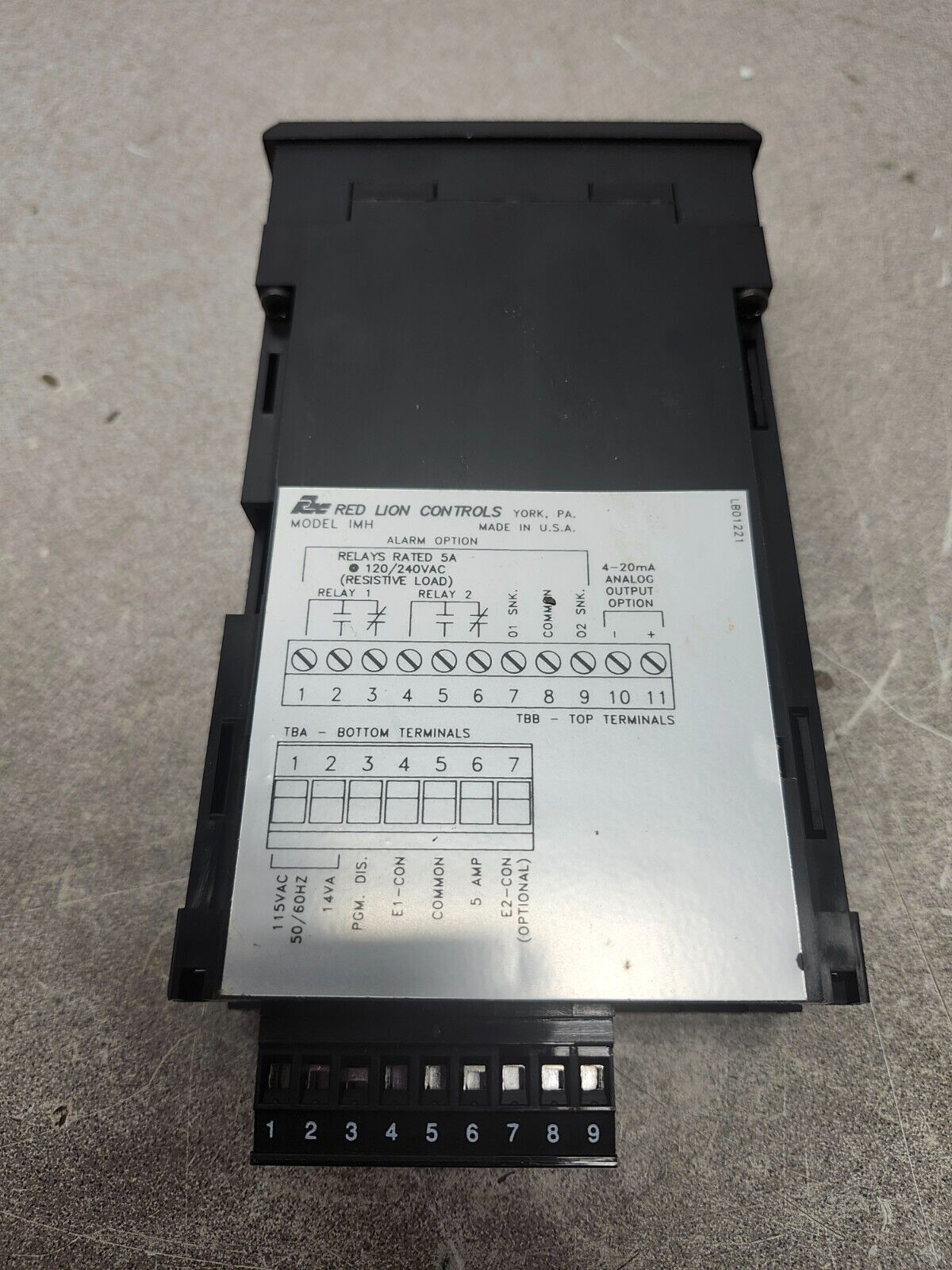 NEW NO BOX RED LION CONTROLS INTELLIGENT CURRENT APOLLO METER MODEL IMH