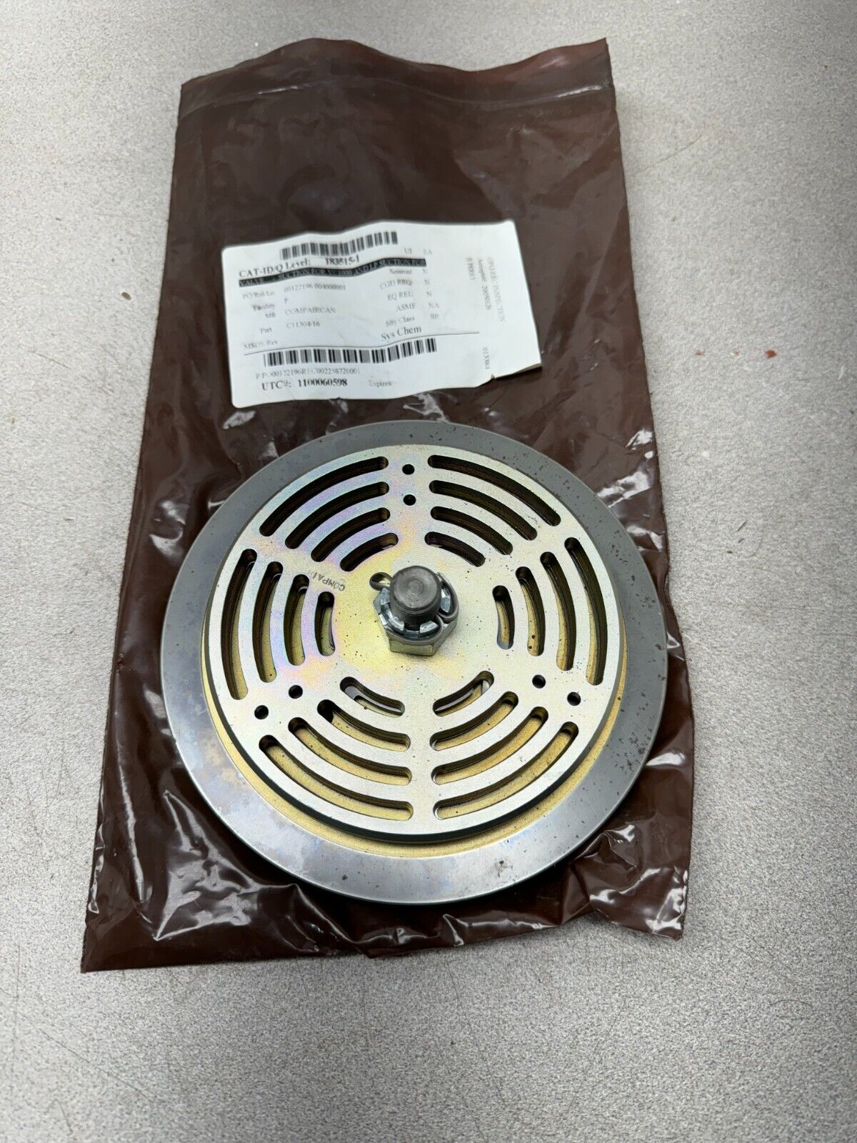 NEW COMPAIRCAN VC1000 SUCTION VALVE C11304/16