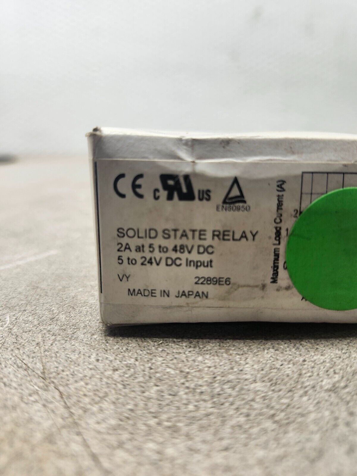 NEW IN BOX SOLID STATE RELAY 2A AT 5 TO 48V DC 2289E6