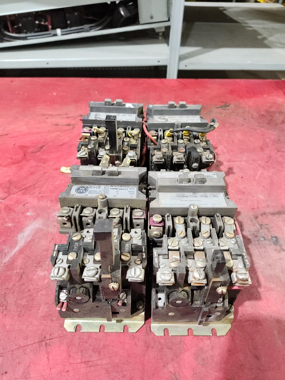 USED LOT OF 4 WESTINGHOUSE Contactor SIZE 1 27AMPS A200M1CACM