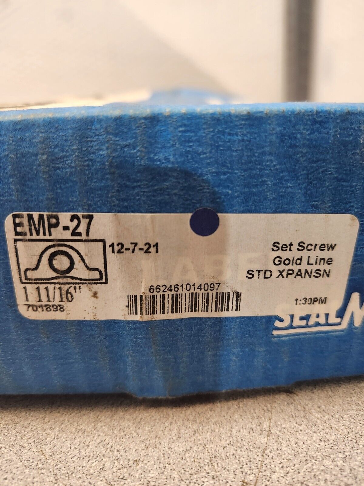 NEW IN BOX SEALMASTER Pillow Block 1 11/16" Bearing EMP-27