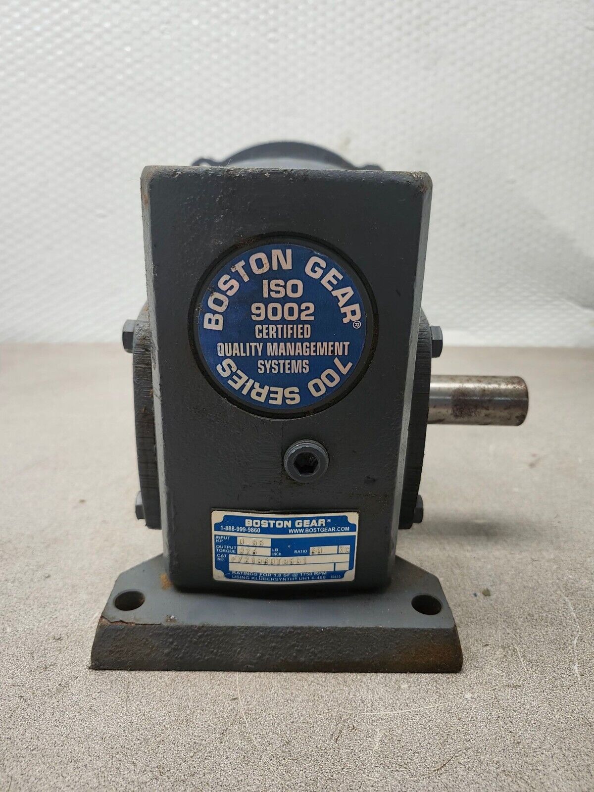 USED BOSTON GEAR Speed Reducer: 60, 29 RPM F721B0TB5G1