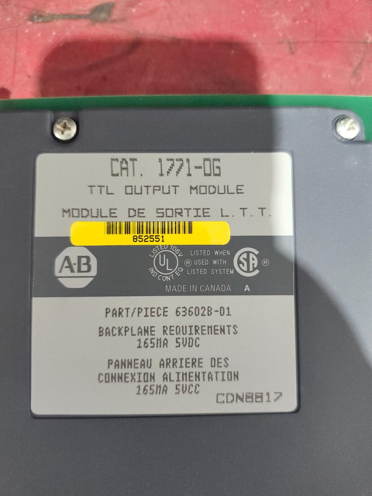 NEW IN BOX ALLEN BRADLY OUTPUT MODULE 1771-0G