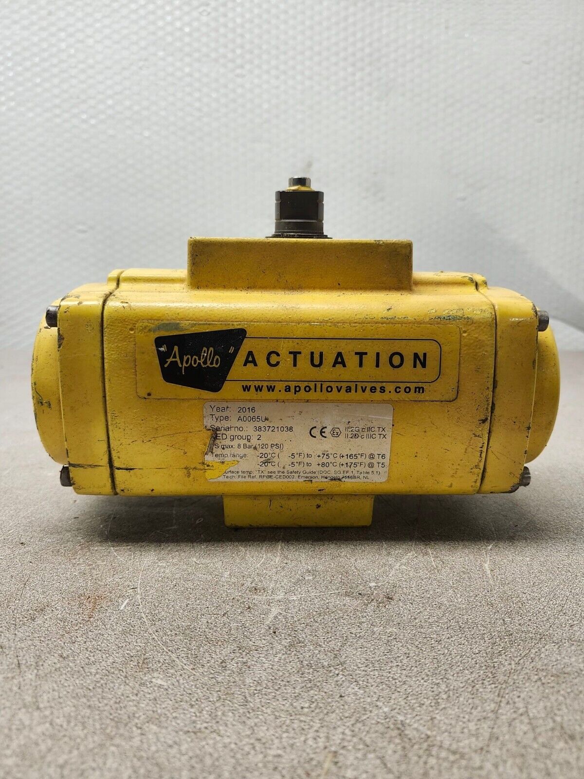 USED APOLLO VALVES ACTUATOR A0065U 383721038