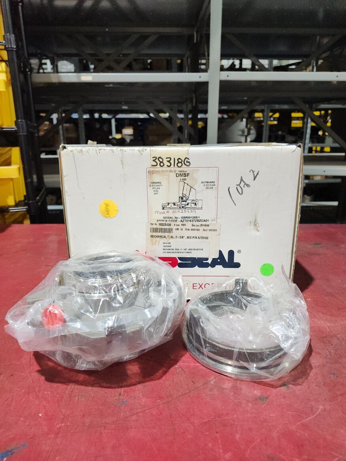 NEW IN BOX AESSEAL MECHANICAL SEAL 2-5/8 AES AZT0163