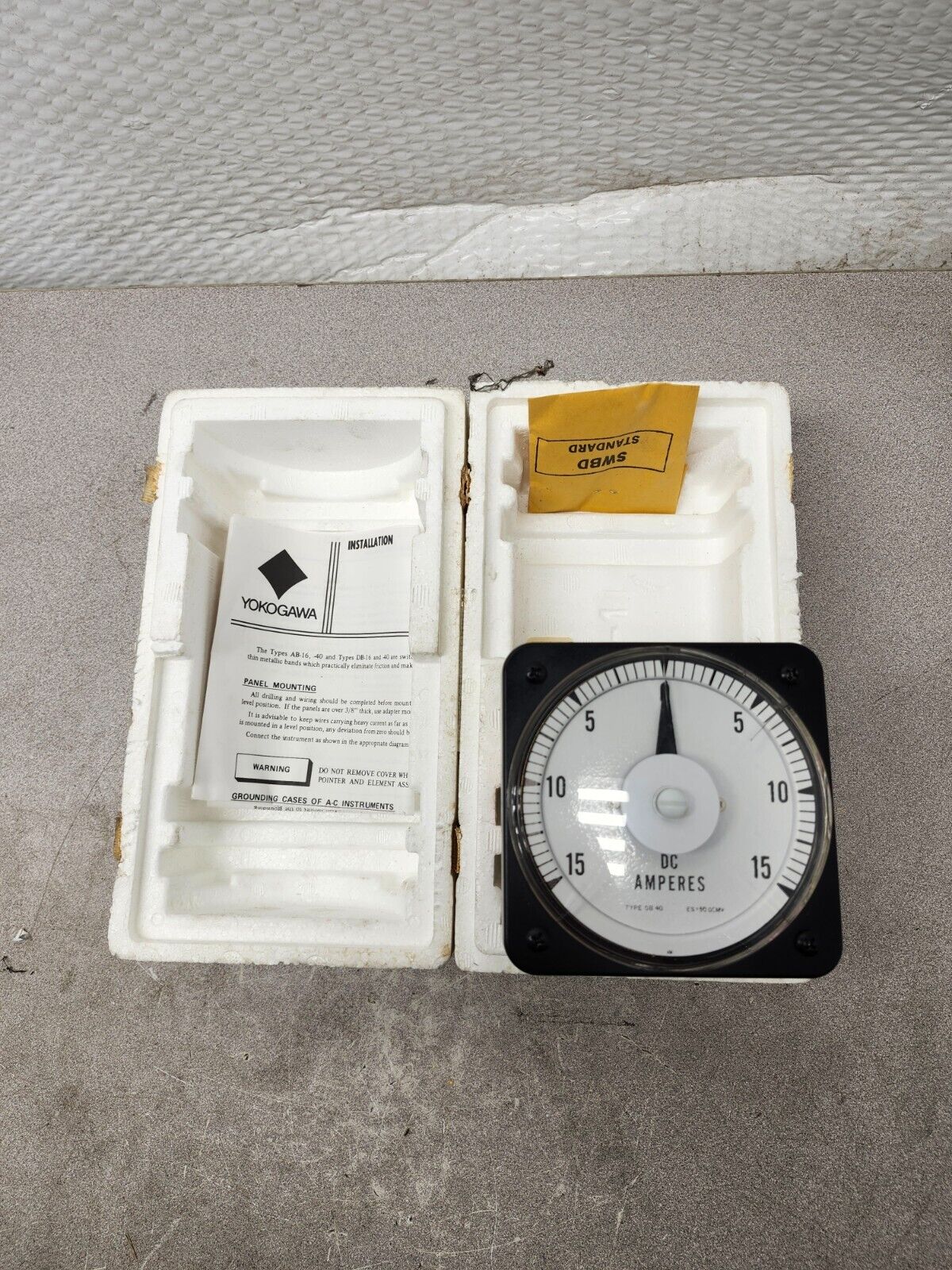 NEW IN BOX YOKOGAWA PANEL METER 15-0-15 YE/103122ABND