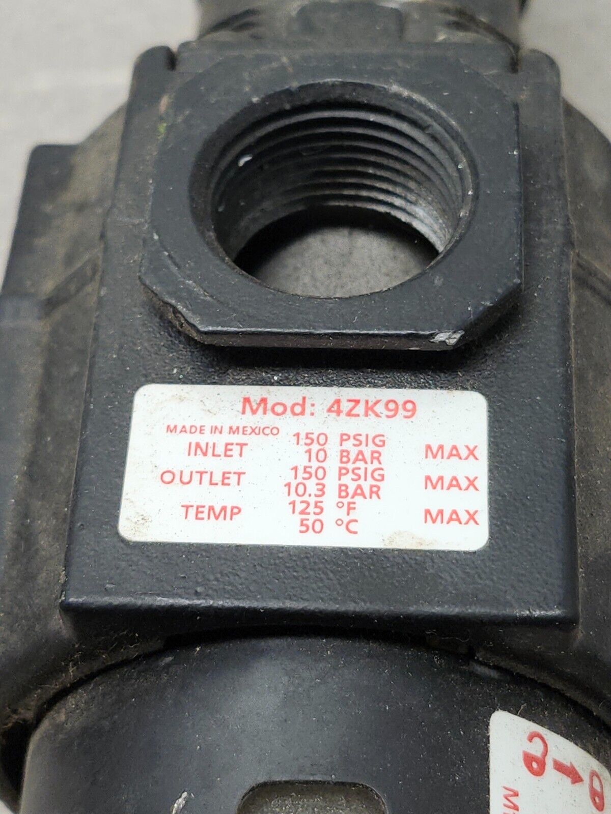 USED DAYTON Filter-Regulator 150PSI 4ZK99