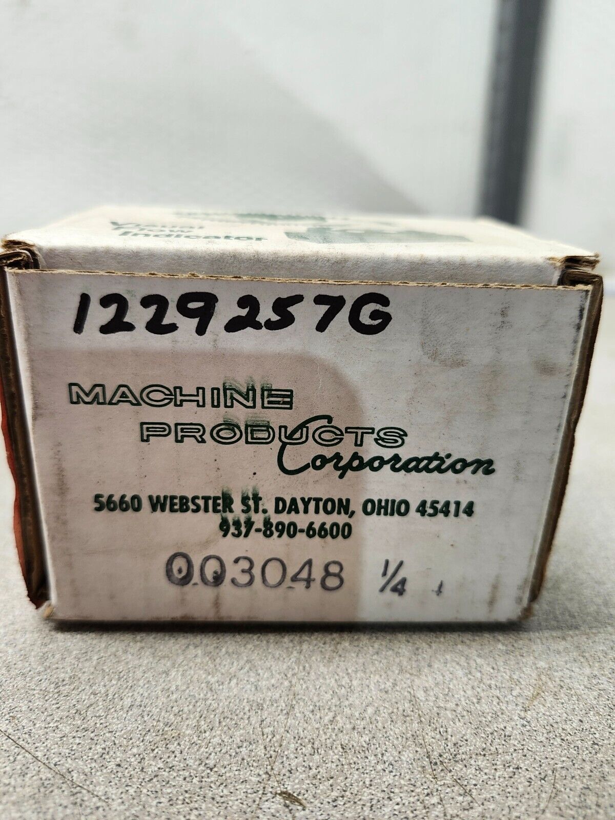 NEW IN BOX Machine Products visual flow indicator 1/4'' 003058