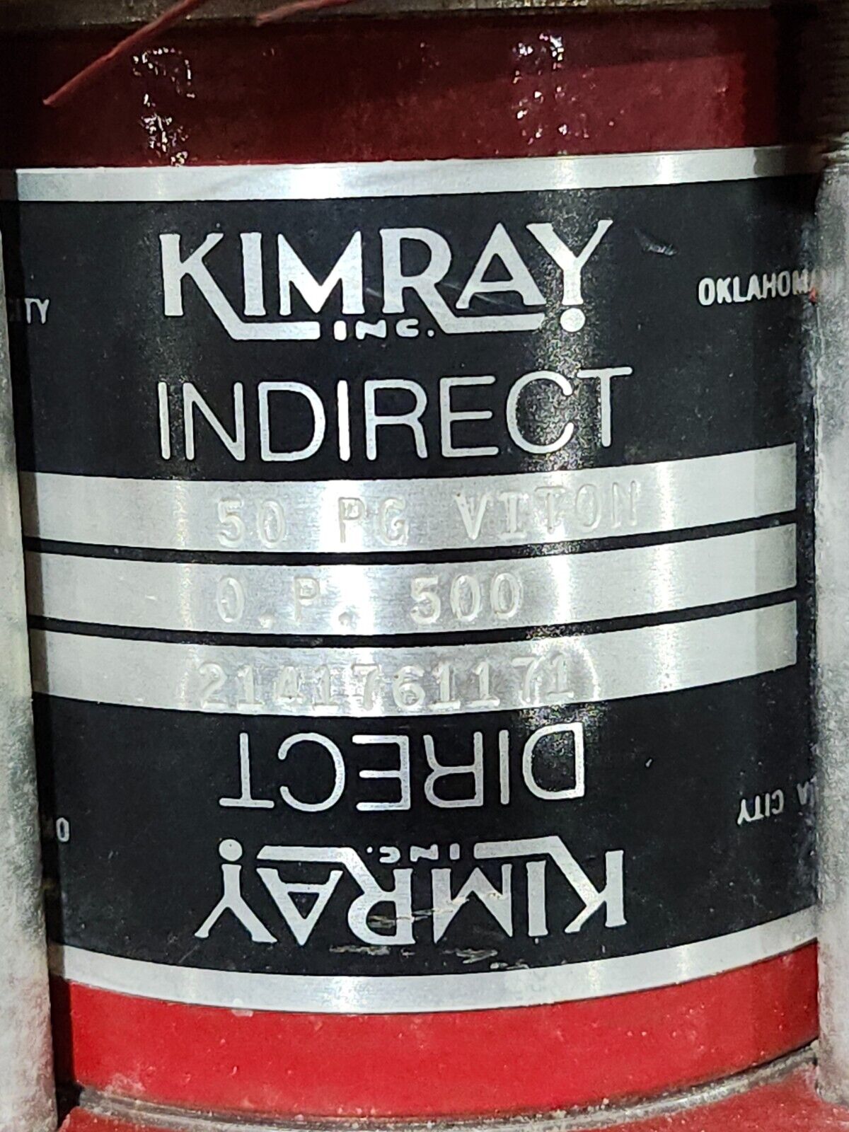 USED KIMRAY INDIRECT High Pressure Pilots 2141761171