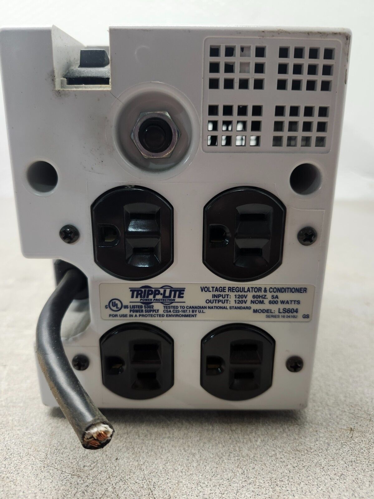 USED Tripp Lite Voltage Regulator and Conditioner,120V 600W LS604