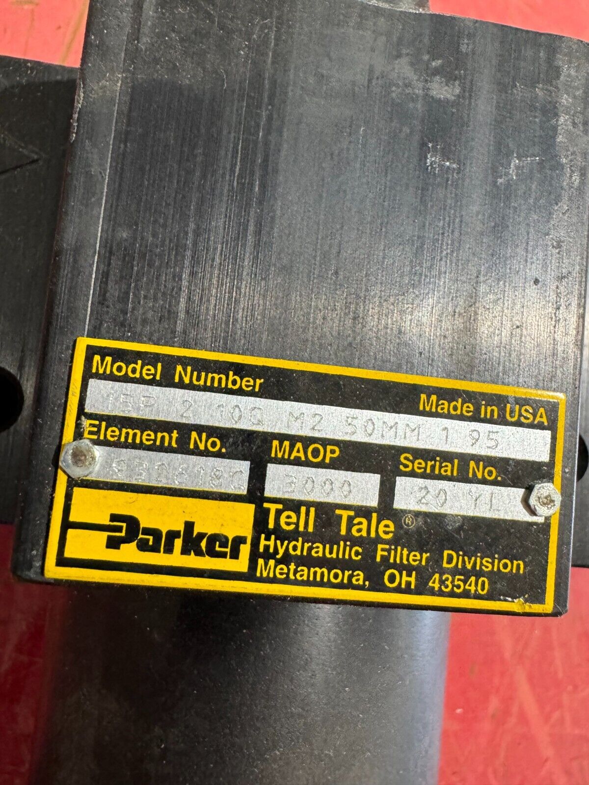 NEW PARKER HYDRAULIC FILTER HOUSING 15P 2 10Q M2 50MM 1 95