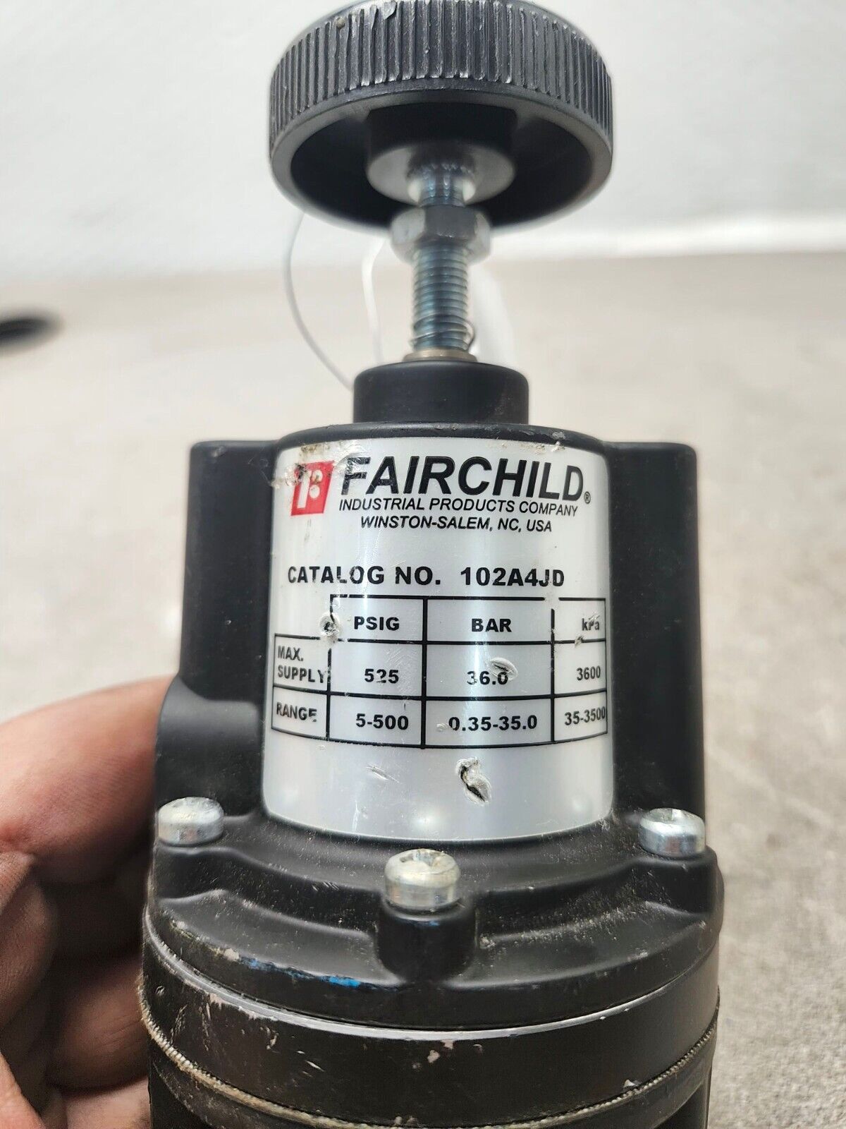 NEW NO BOX FAIRFIELD PNEUMATIC REGULATOR 102A4JD