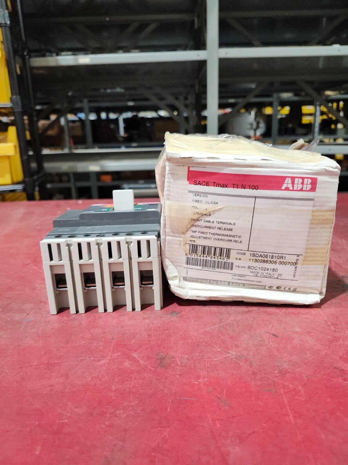 NEW IN BOX ABB 4 POLE 15A CIRCUIT BREAKER T1N100