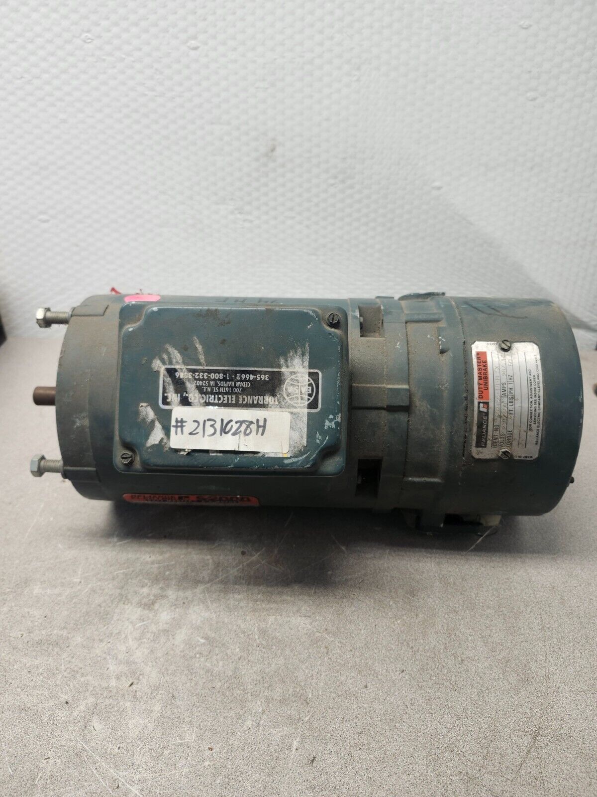 USED RELIANCE S-200 MOTOR HP 1/4 208-230V 60HZ PH 3 P56H5148U