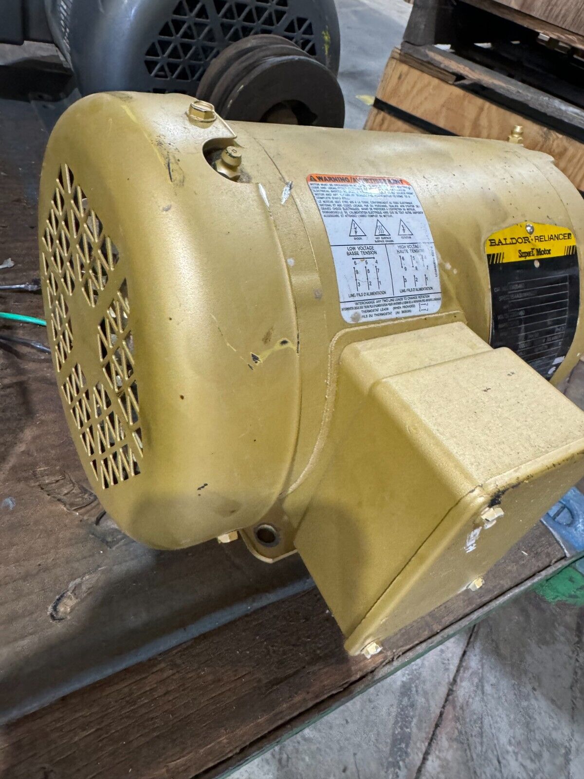 USED BALDOR 1HP 1760RPM 230/460V. SUPER-E MOTOR EM3546T