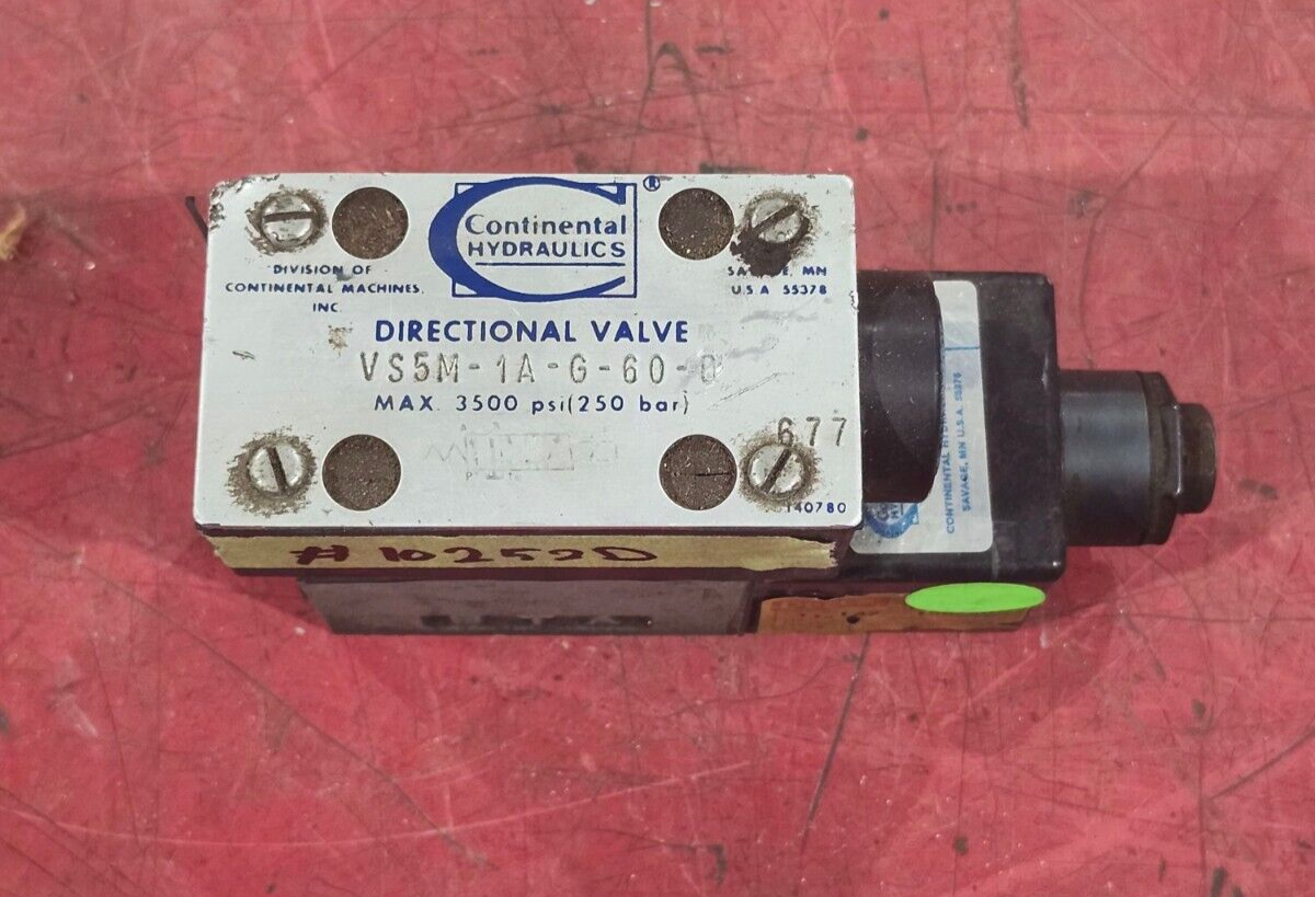 USED CONTINENTAL HYDRAULIC DIRECTIONAL VALVE VS5M-1A-G-60-D